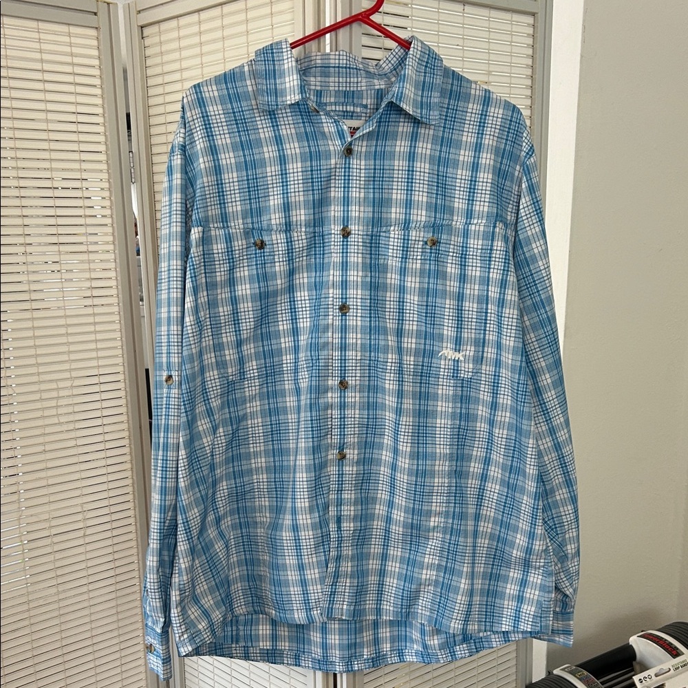 Mountain Khakis Light Blue Plaid Men's Shirt